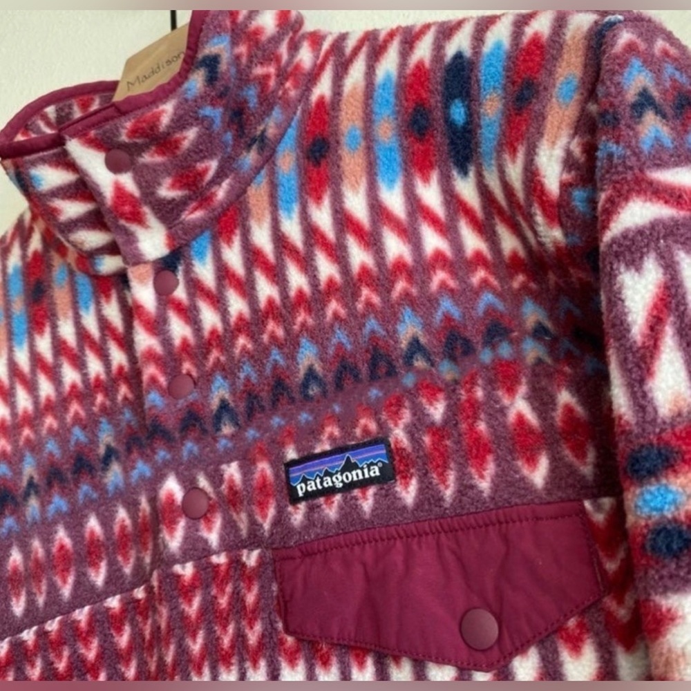Patagonia Women's Synchilla Snap-T Fleece Pullover Kuta Klash Dark Current XS - Picture 3 of 7